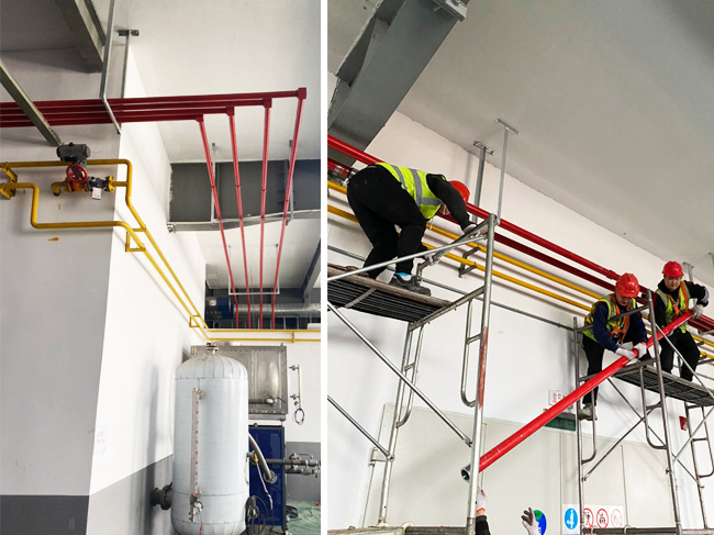 汽車發(fā)動(dòng)機(jī)實(shí)驗(yàn)室氣體滅火系統(tǒng)管道施工圖